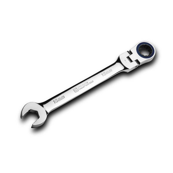 Capri Tools 100-Tooth 13 mm Flex-Head Ratcheting Combination Wrench 11545